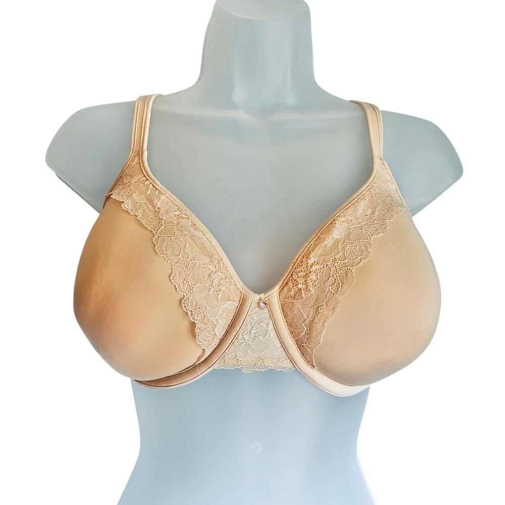 Bali Bra Lightly Lined 38D Light Beige Cream Casual Comfort Everyday